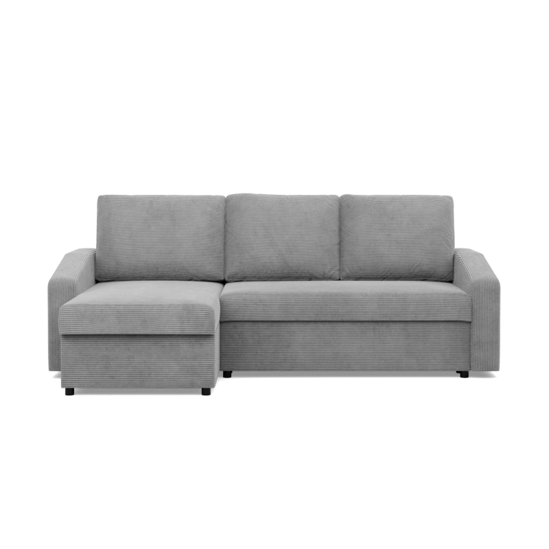 Sofá esquinero NEO Poso, Relleno - Muelles, Color - GRIS, Tipo de reposabrazos - Inclinado