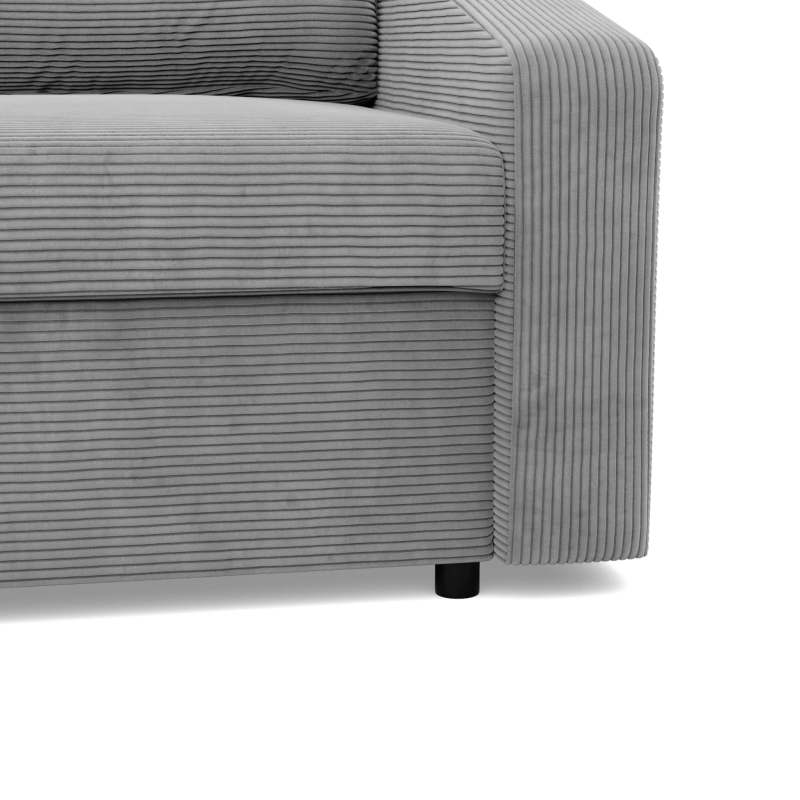 Ecksofa NEO Poso, Füllung - Federkern, Farbe - GRAU, Art der Armlehne - Schräg