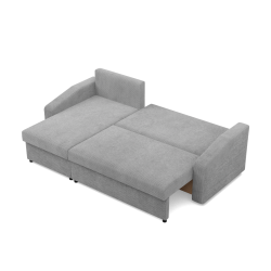 Sofá esquinero NEO Poso, Relleno - Muelles, Color - GRIS, Tipo de reposabrazos - Inclinado