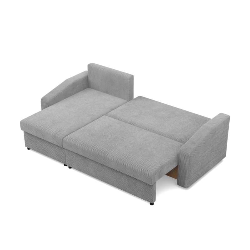 Sofá esquinero NEO Poso, Relleno - Muelles, Color - GRIS, Tipo de reposabrazos - Inclinado