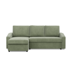 Ecksofa NEO Poso, Polsterung - Federkern, Farbe - HELLGRÜN, Art der Armlehne - Schräg