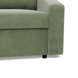 Кутовий диван NEO Poso, Наповнення - Пружинне, Колір - СВІТЛО-ЗЕЛЕНИЙ, Тип підлокітника - Косий