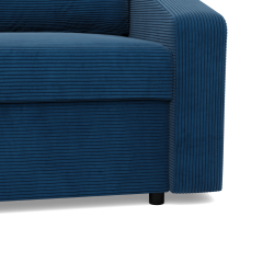 Ecksofa NEO Poso, Polsterung - Federung, Farbe - MARINEBLAU, Art der Armlehne - Schräg