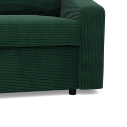 Ecksofa NEO Poso, Polsterung - Federkern, Farbe - FLASCHENGRÜN, Art der Armlehne - Schräg