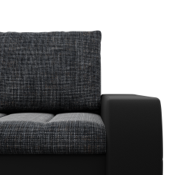 Aurora Corner Sofa, Side - LEFT, Color - GRAY + BLACK