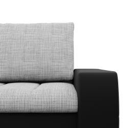 Ecksofa Aurora, Seite - LINKS, Farbe - GRAU + SCHWARZ
