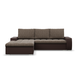 Aurora Corner Sofa, Side - LEFT, Color - BROWN + CAPPUCCINO