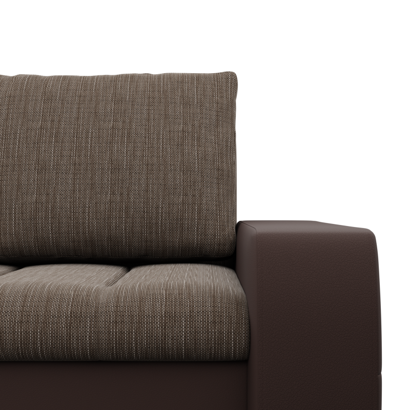 Aurora Corner Sofa, Side - LEFT, Color - BROWN + CAPPUCCINO