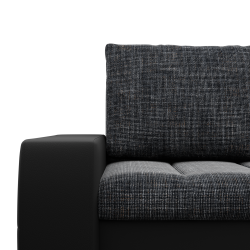 Aurora Corner Sofa, Side - RIGHT, Color - GRAY + BLACK