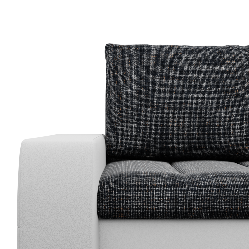 Aurora Corner Sofa, Side - RIGHT, Color - GREY + WHITE