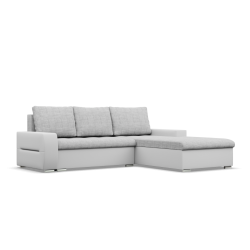 Aurora Corner Sofa, Side - RIGHT, Color - GRAY + WHITE
