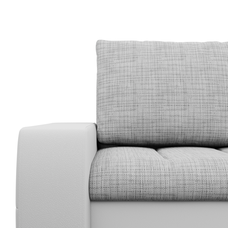 Aurora Corner Sofa, Side - RIGHT, Color - GRAY + WHITE