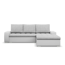 Aurora Corner Sofa, Side - RIGHT, Color - GRAY + WHITE