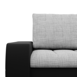 Ecksofa Aurora, Seite - RECHTS, Farbe - GRAU + SCHWARZ