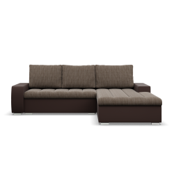 Aurora Corner Sofa, Side - RIGHT, Color - BROWN + CAPPUCCINO