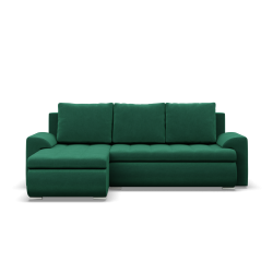 FORESTA LL Kronos Corner Sofa, Side - LEFT, Color - BOTTLE GREEN