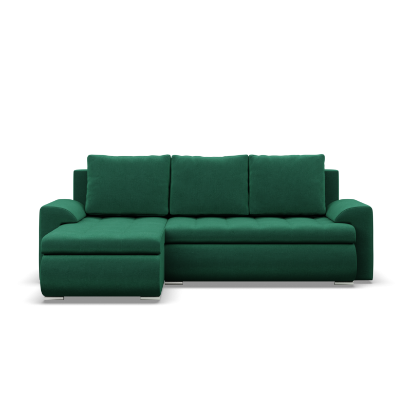 Ecksofa FORESTA LL Kronos, Seite - LINKS, Farbe - FLASCHENGRÜN