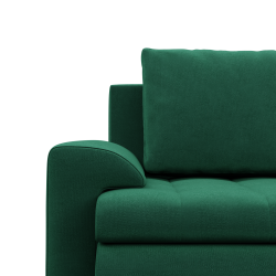 Ecksofa FORESTA LL Kronos, Seite - RECHTS, Farbe - FLASCHENGRÜN
