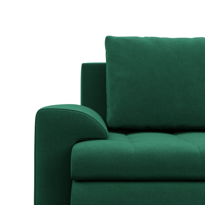 FORESTA LL Kronos Corner Sofa, Side - RIGHT, Color - BOTTLE GREEN