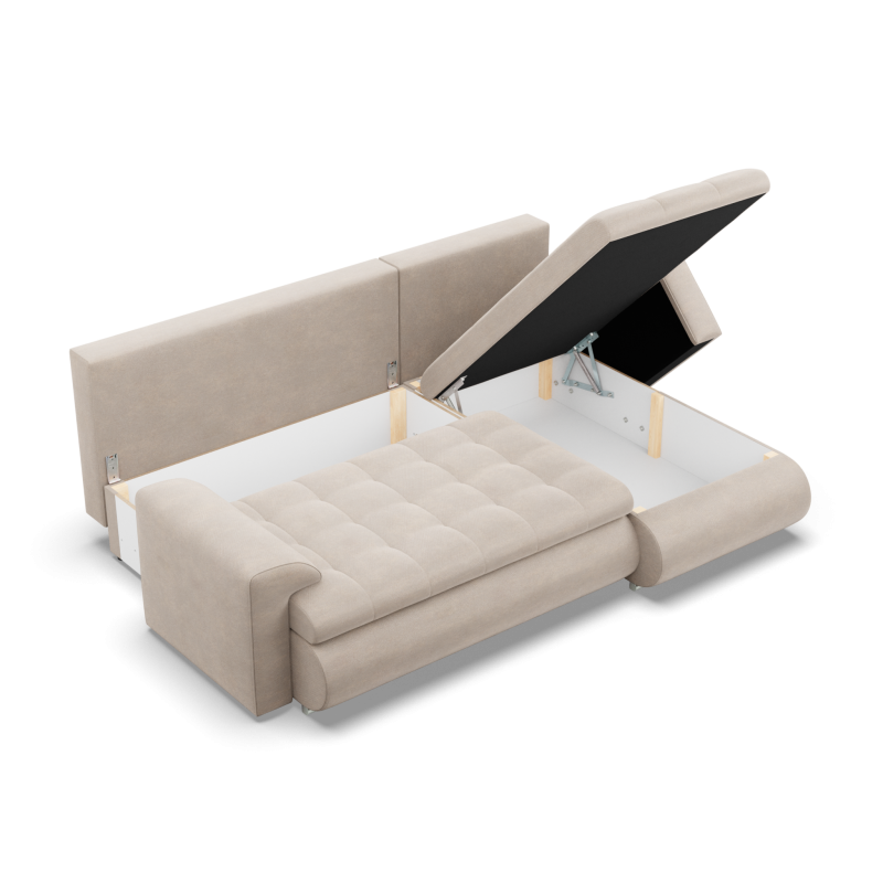 Ecksofa FORESTA LL Kronos, Seite - RECHTS, Farbe - BEIGE