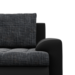 FORESTA LL Corner Sofa, Side - LEFT, Color - ASH + BLACK