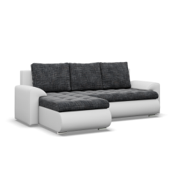 FORESTA LL Corner Sofa, Side - LEFT, Color - GREY + WHITE