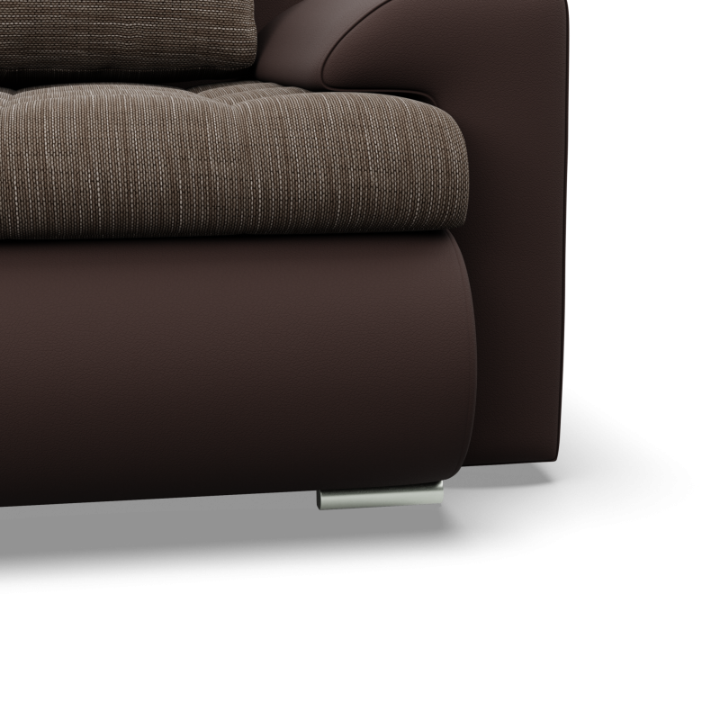 FORESTA LL Corner Sofa, Side - LEFT, Color - BROWN + CAPPUCCINO