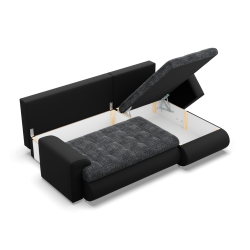 FORESTA LL Corner Sofa, Side - RIGHT, Color - ASH + BLACK