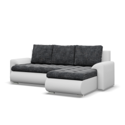 FORESTA LL corner sofa, Side - RIGHT, Color - GRAY + WHITE