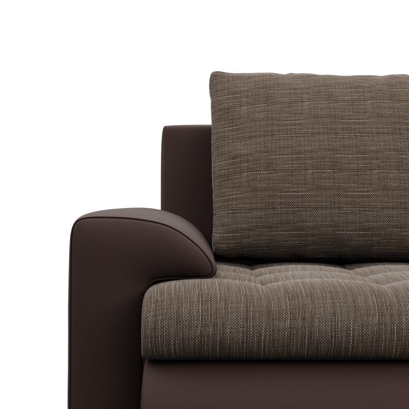 Ecksofa FORESTA LL, Seite - RECHTS, Farbe - BRAUN + CAPPUCCINO