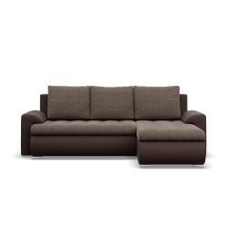 FORESTA LL Corner Sofa, Side - RIGHT, Color - BROWN + CAPPUCCINO