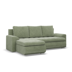 FORESTA LL Poso Corner Sofa, Side - LEFT, Color - LIGHT GREEN