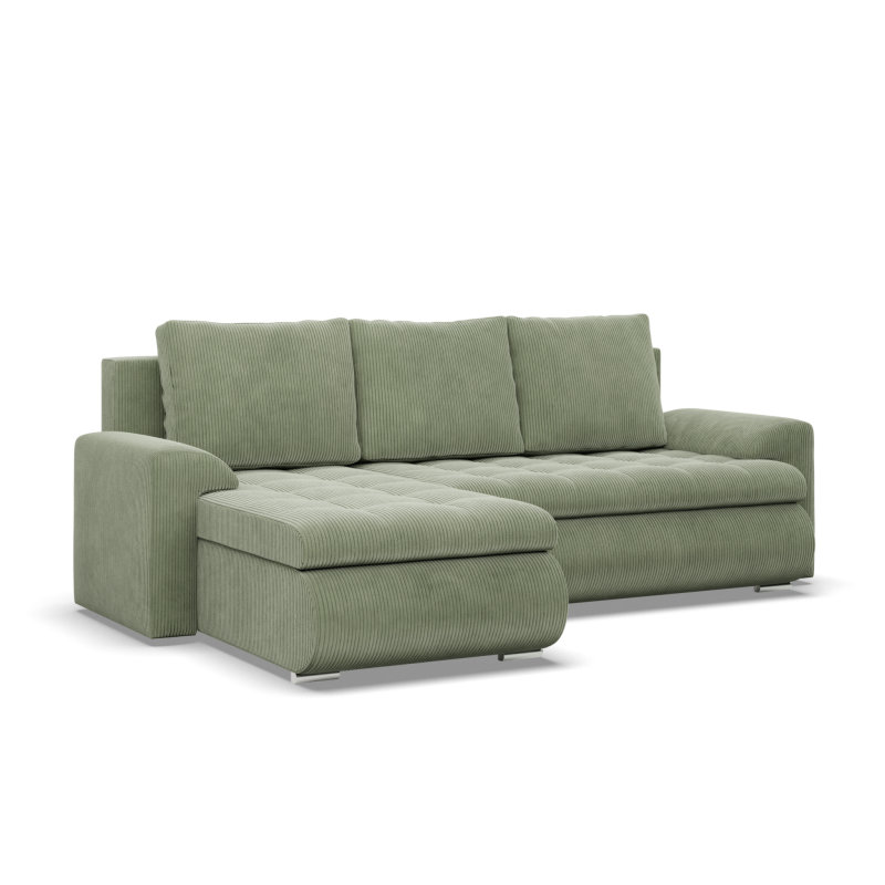 FORESTA LL Poso Corner Sofa, Side - LEFT, Color - LIGHT GREEN