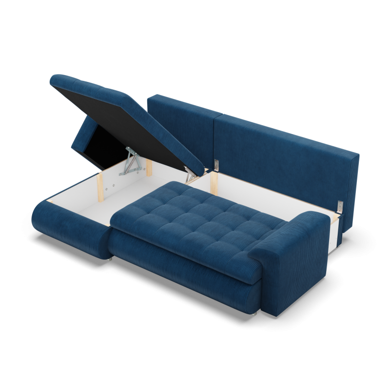 Ecksofa FORESTA LL Poso, Seite - LINKS, Farbe - BLAU