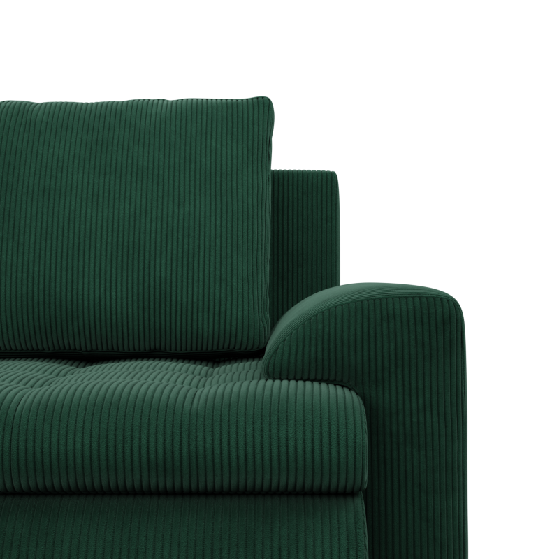 FORESTA LL Poso Corner Sofa, Side - LEFT, Color - BOTTLE GREEN
