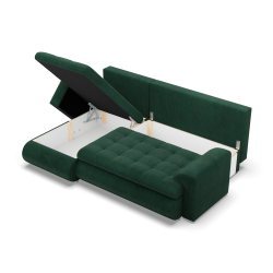 FORESTA LL Poso Corner Sofa, Side - LEFT, Color - BOTTLE GREEN