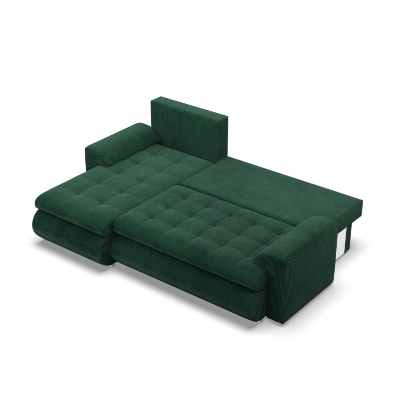 FORESTA LL Poso Corner Sofa, Side - LEFT, Color - BOTTLE GREEN