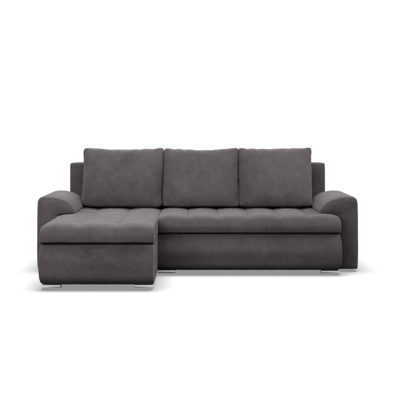 Ecksofa FORESTA LL Poso, Seite - LINKS, Farbe - DUNKELGRAU