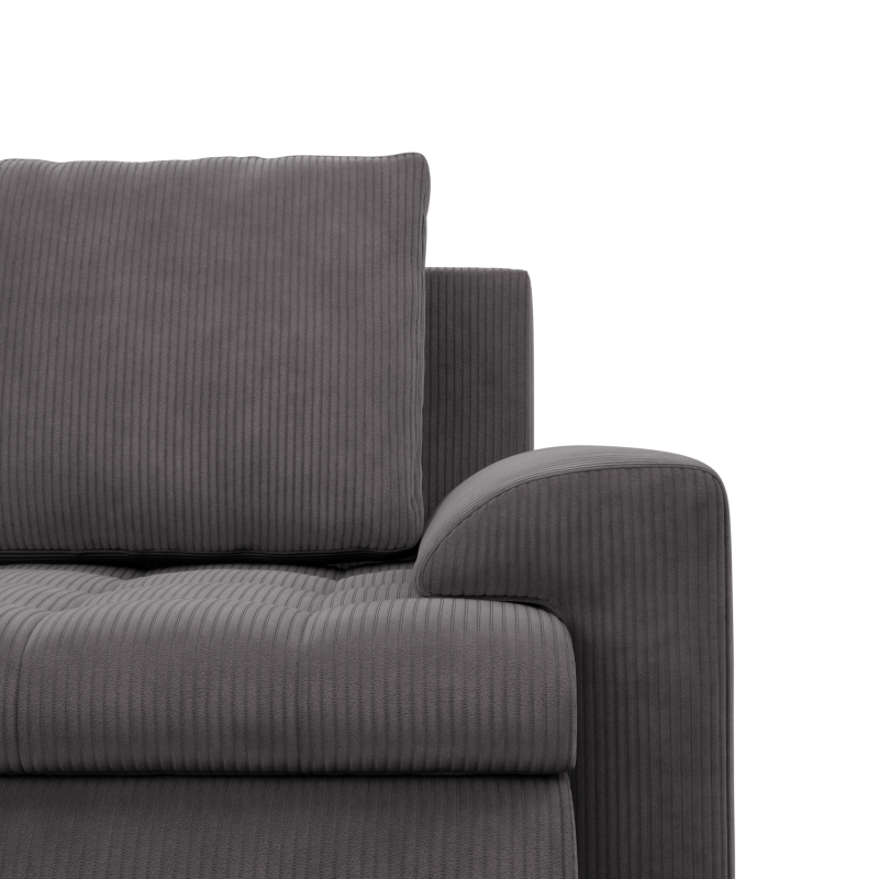 Ecksofa FORESTA LL Poso, Seite - LINKS, Farbe - DUNKELGRAU