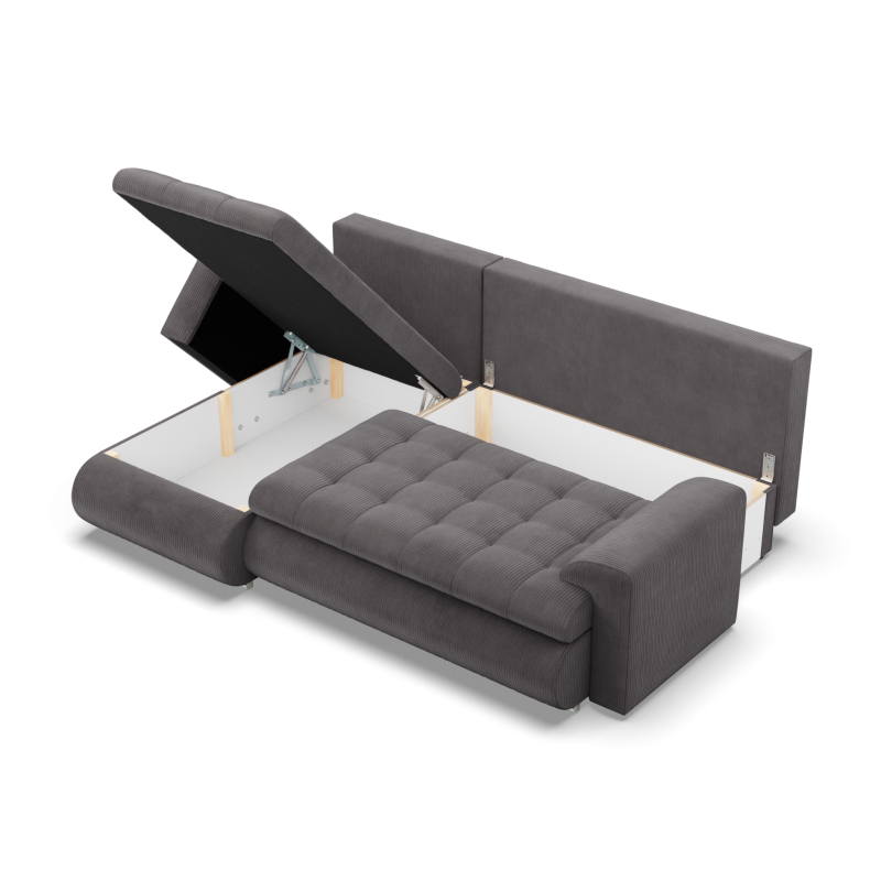 FORESTA LL Poso Corner Sofa, Side - LEFT, Color - DARK GRAY