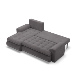 Ecksofa FORESTA LL Poso, Seite - LINKS, Farbe - DUNKELGRAU