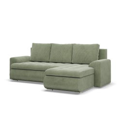 Ecksofa FORESTA LL Poso, Seite - RECHTS, Farbe - HELLGRÜN