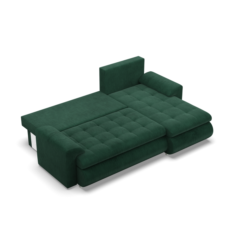 FORESTA LL Poso Corner Sofa, Side - RIGHT, Color - BOTTLE GREEN