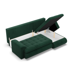 FORESTA LL Poso Corner Sofa, Side - RIGHT, Color - BOTTLE GREEN