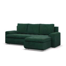 FORESTA LL Poso Corner Sofa, Side - RIGHT, Color - BOTTLE GREEN