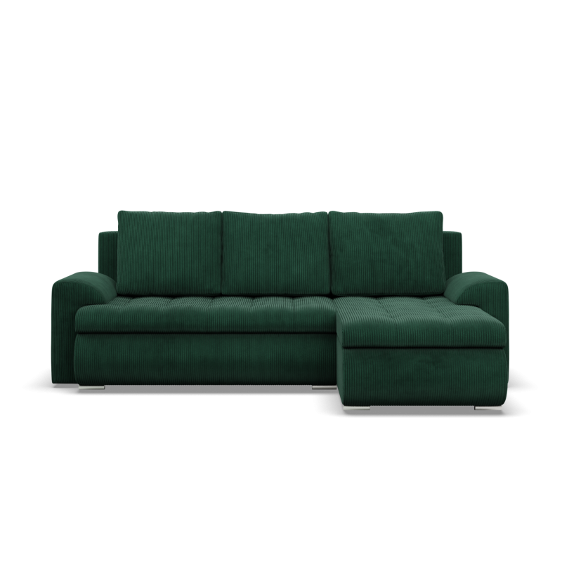 FORESTA LL Poso Corner Sofa, Side - RIGHT, Color - BOTTLE GREEN