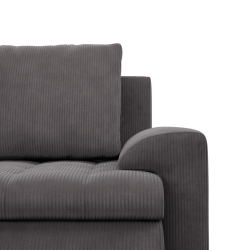 Ecksofa FORESTA LL Poso, Seite - RECHTS, Farbe - DUNKELGRAU