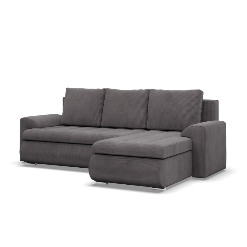 FORESTA LL Poso Corner Sofa, Side - RIGHT, Color - DARK GRAY