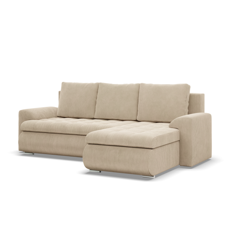 FORESTA LL Poso Corner Sofa, Side - RIGHT, Color - BEIGE