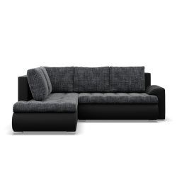 FORESTA LO Corner Sofa, Side - LEFT, Color - ASH + BLACK